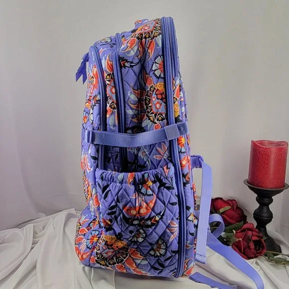 Vera Bradley Essential Expandable Backpack in Mural Garden - Picture 3 of 4